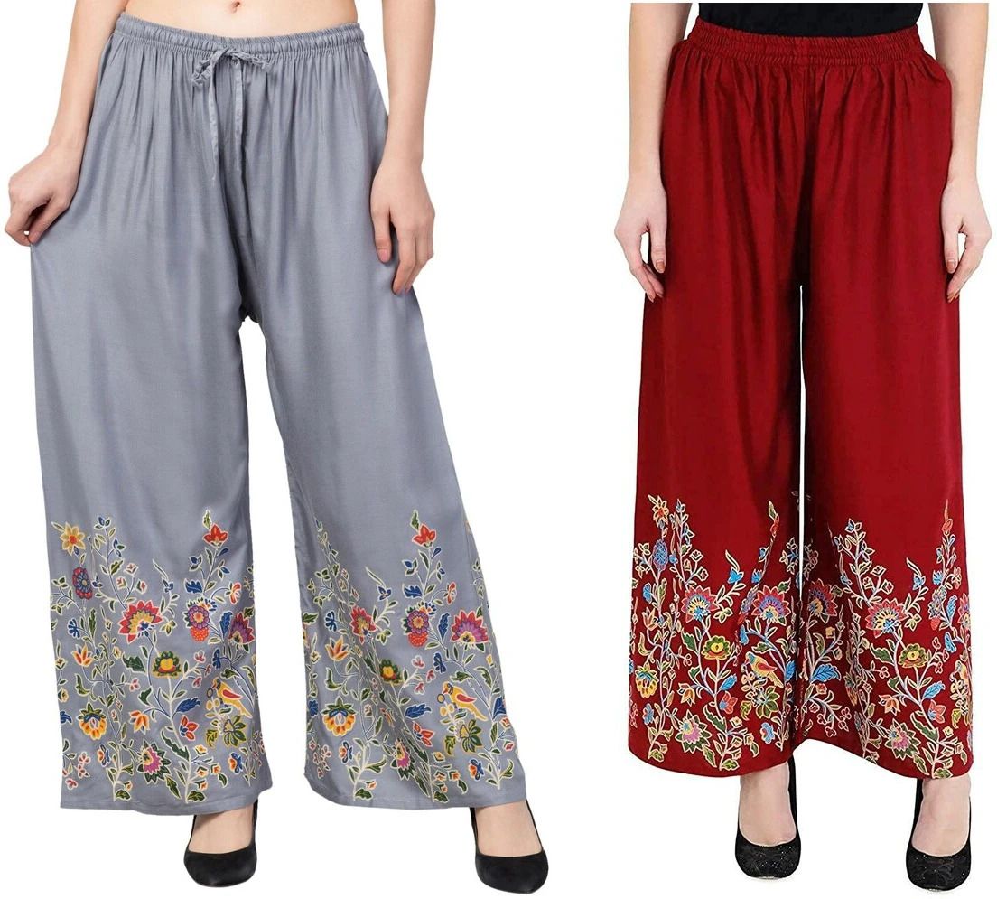 sunbrust (with device) Pack of 2 Women Comfort Fit Multicolor Cotton Blend Trousers-picture-26