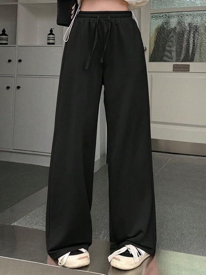 imsa moda Women Solid Black Track Pants-picture-13