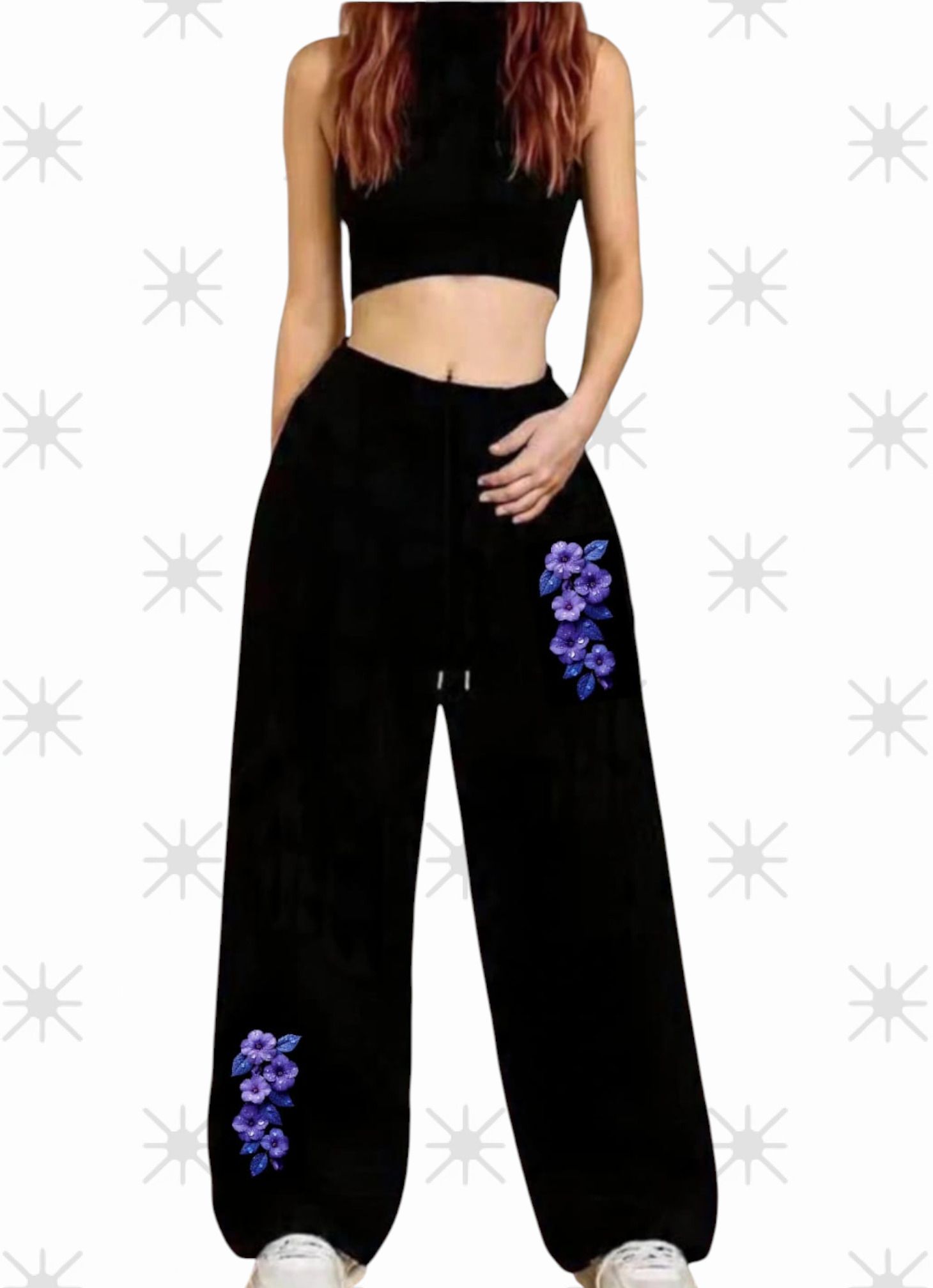 canversmartco Women Printed Black Track Pants-picture-34