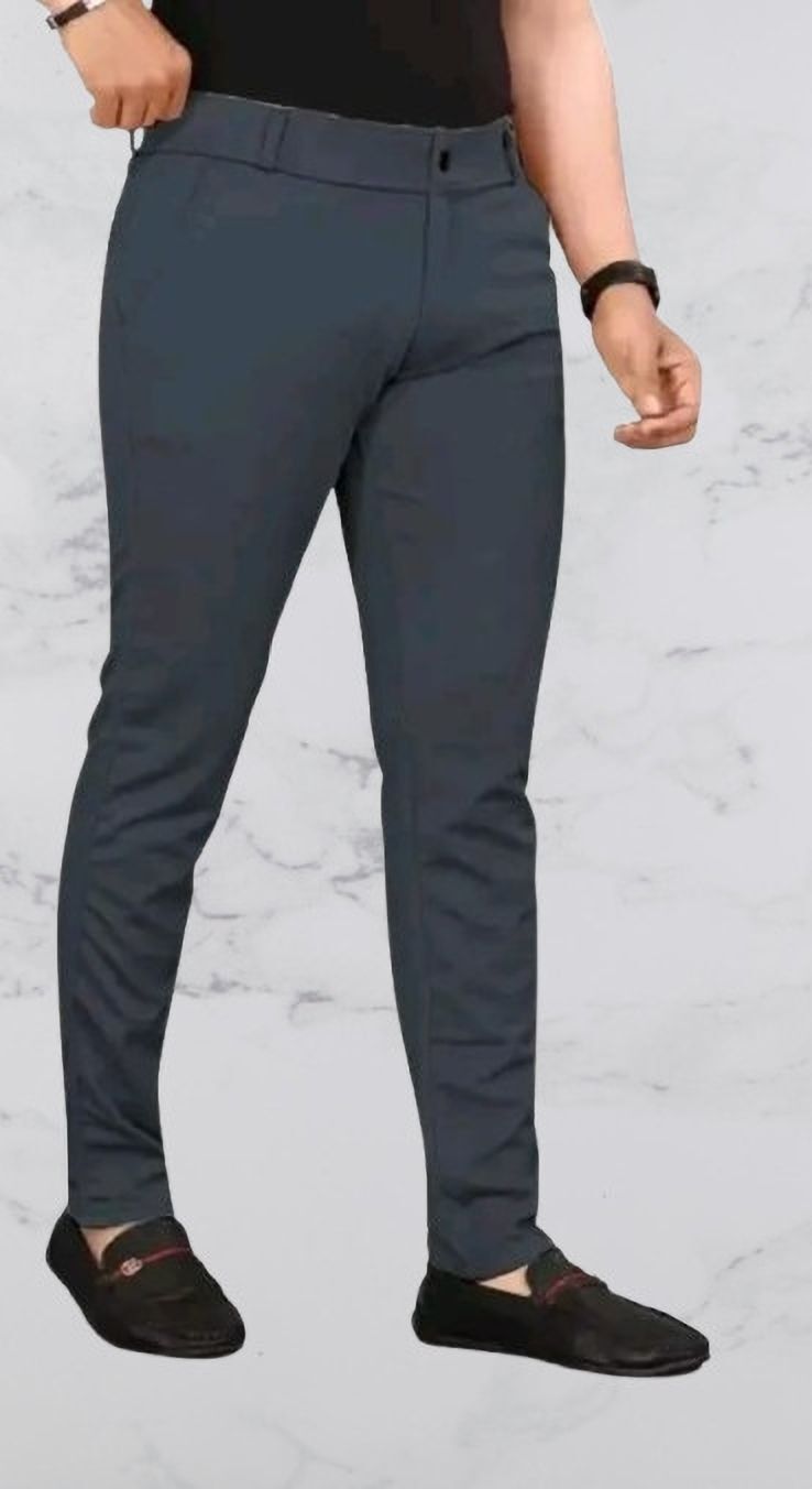 Men Solid Grey Track Pants-image-46