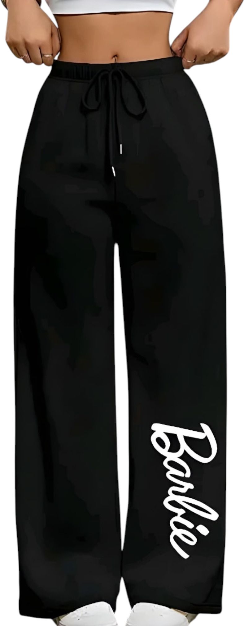 canversmart Women Printed Black Track Pants-picture-35