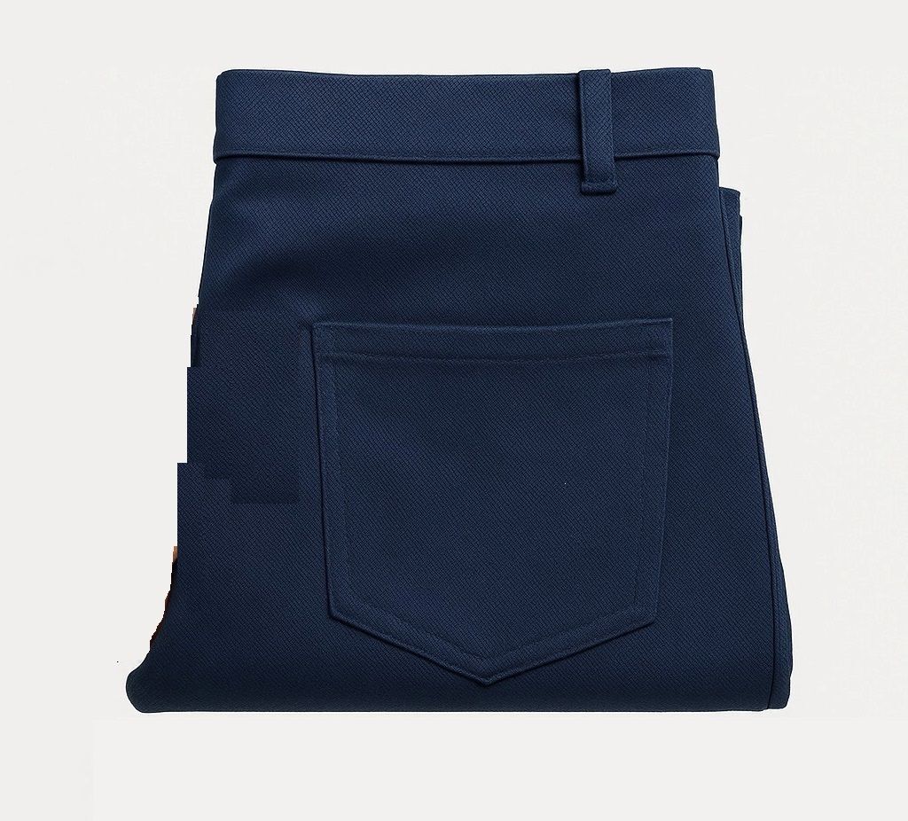 shettys Men Slim Fit Dark Blue Lycra Blend Trousers-picture-12