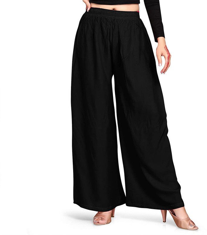 kgn fashion Women Regular Fit Black Cotton Blend Trousers-picture-25