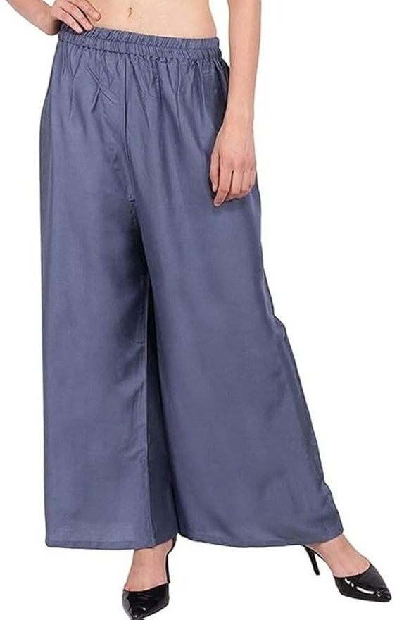 acd Women Comfort Fit Grey Viscose Rayon Trousers-picture-17