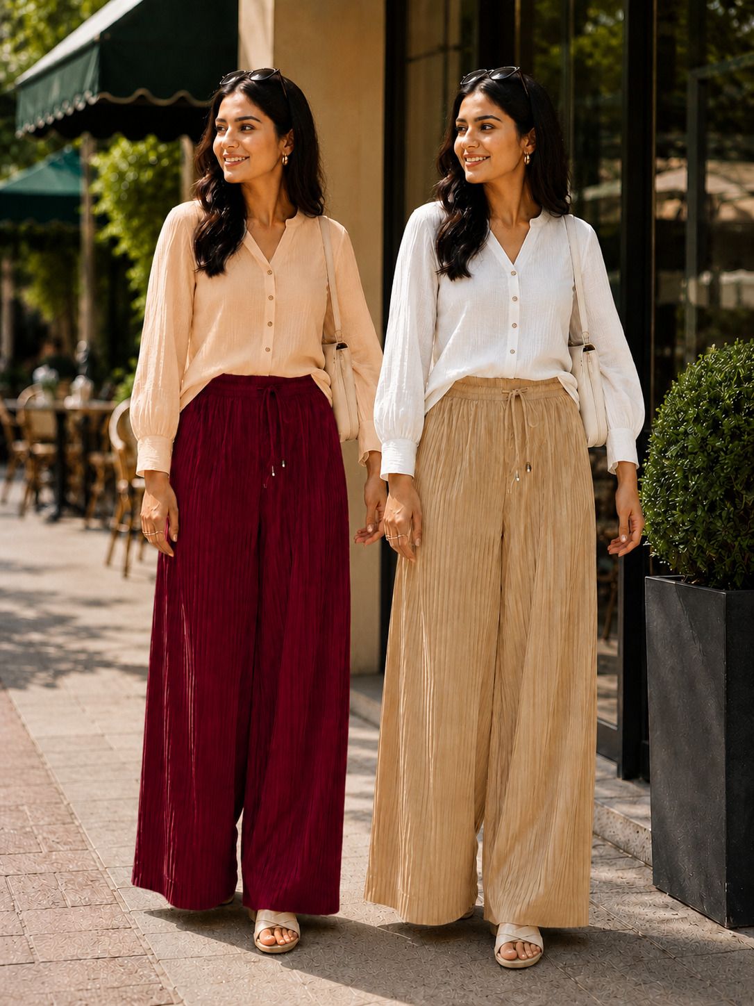 Women Regular Fit Multicolor Cotton Blend Trousers-image-13