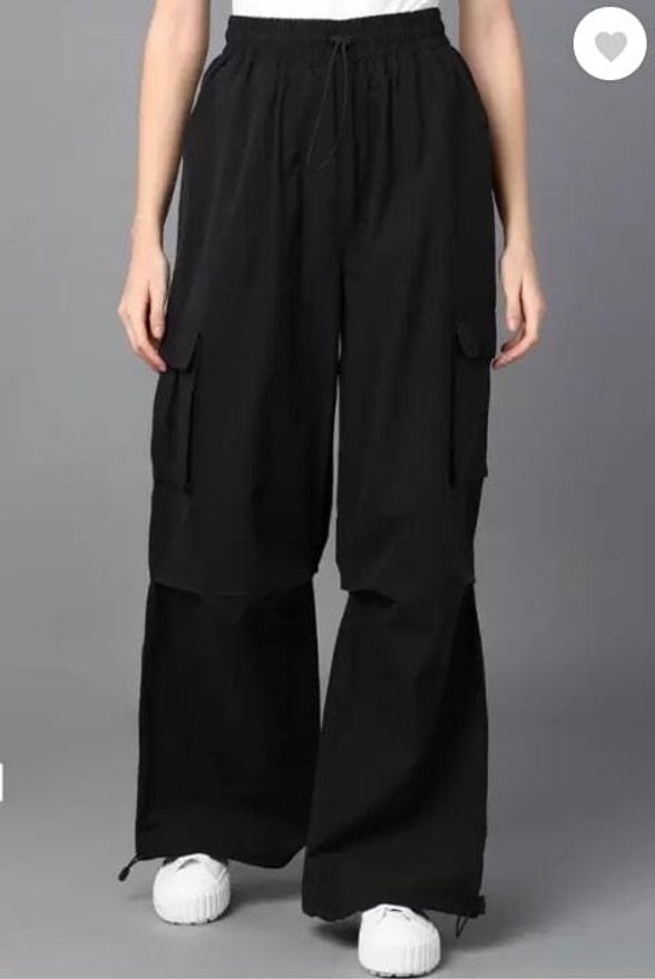 Women Regular Fit Black Polyester Trousers-image-27