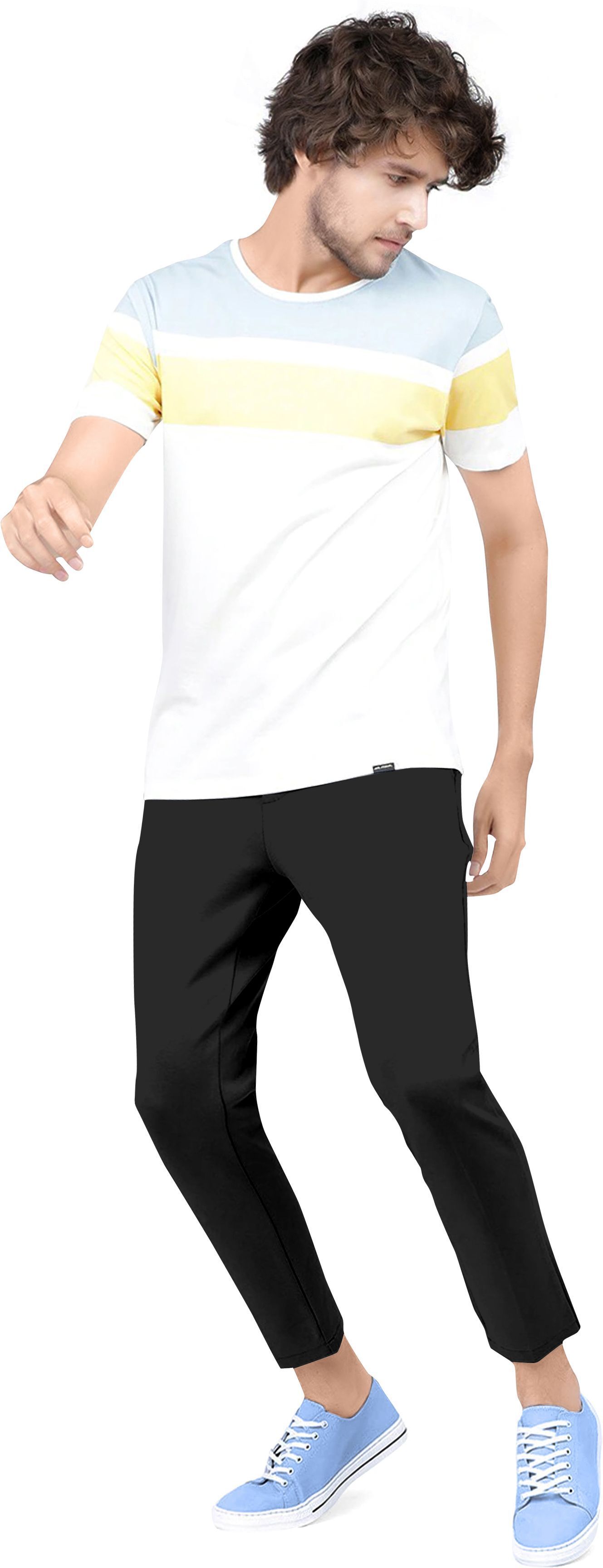 bidatsh trend Men Slim Fit Grey Lycra Blend Trousers-picture-33