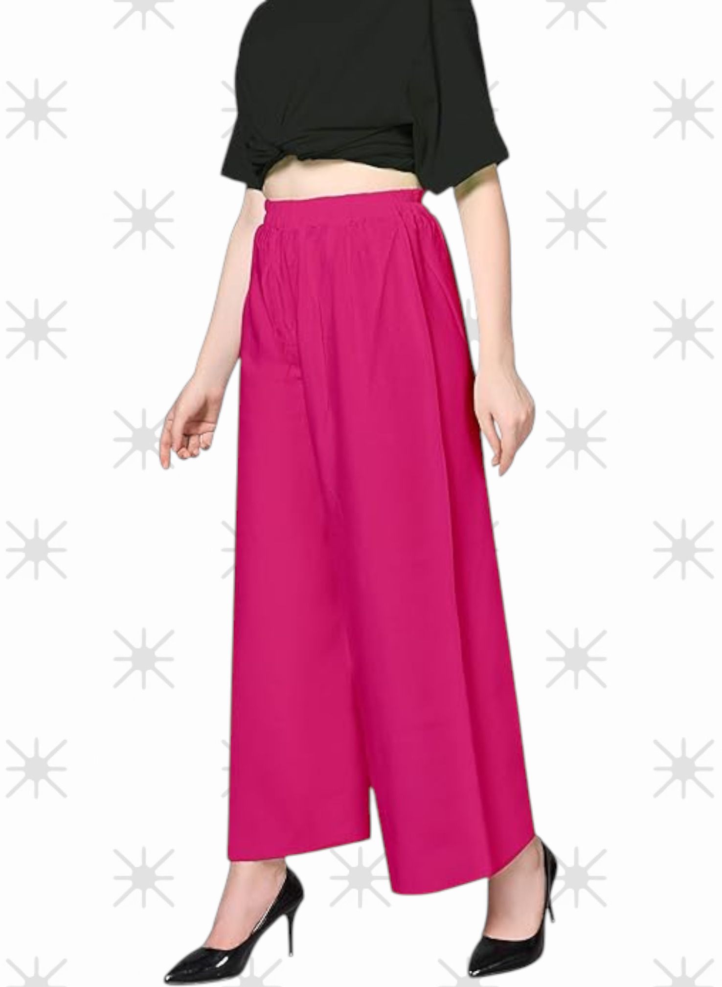 acd Women Comfort Fit Pink Viscose Rayon Trousers-picture-43