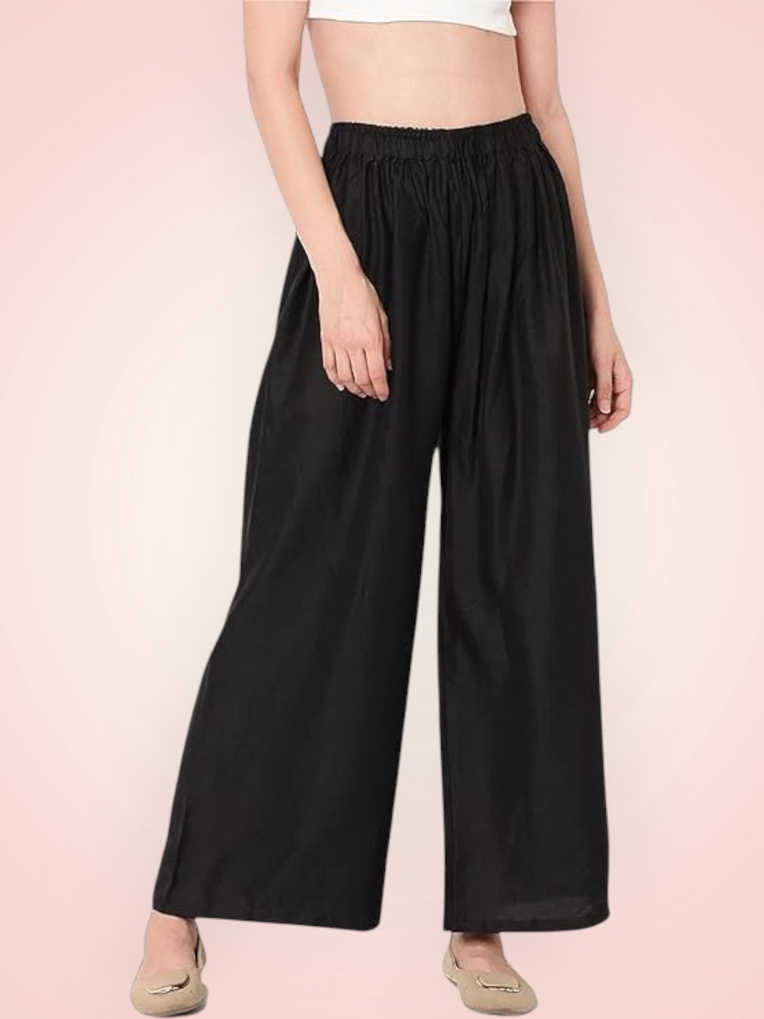 acd Women Comfort Fit Black Viscose Rayon Trousers-picture-28