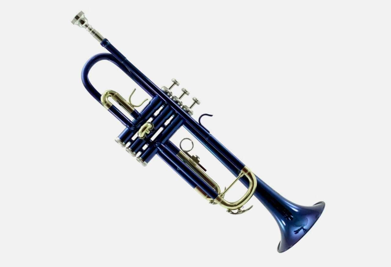 Standard TRUM-21 Blue Bb Trumpet for all Players - Musical instrument Pro Bb Trumpet