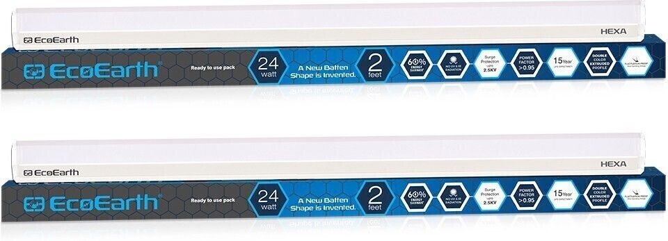 Hexa Led Wall Batten Tube light |24W| Cool White |Pack of 2 24 W 61 cm Tube Light-image-39