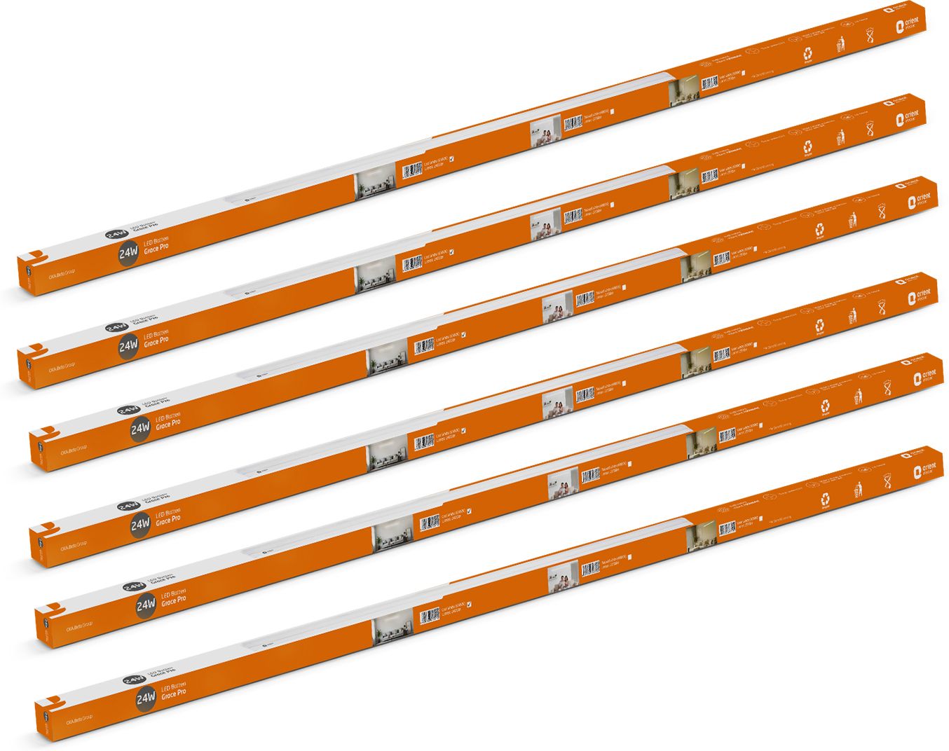 orient electric Grace Pro 6500K Square 24W Batten,Highly Efficient & Surge Protection, Pack of 6 24 W 110 cm Tube Light-picture-34