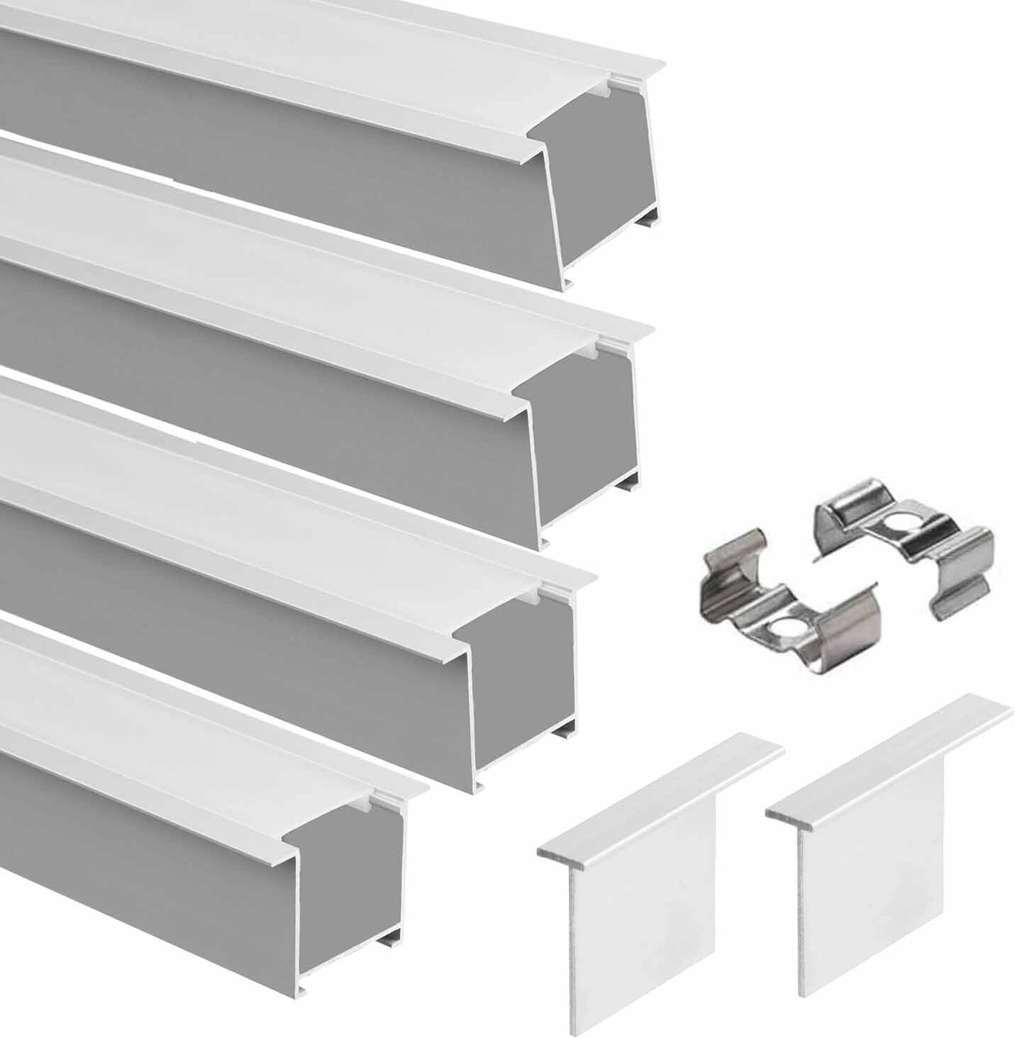 Conciled 1 Meter Profile Channels Without LED Straight Linear (25x25mm) 0 W 2.5 cm Tube Light-image-12