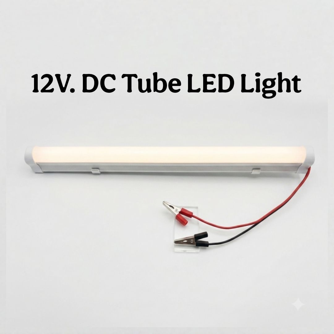 12V DC LED Tube Light with Battery Clips| Bright Energy Efficient Light for Home 20 W 4 cm Tube Light-image-7