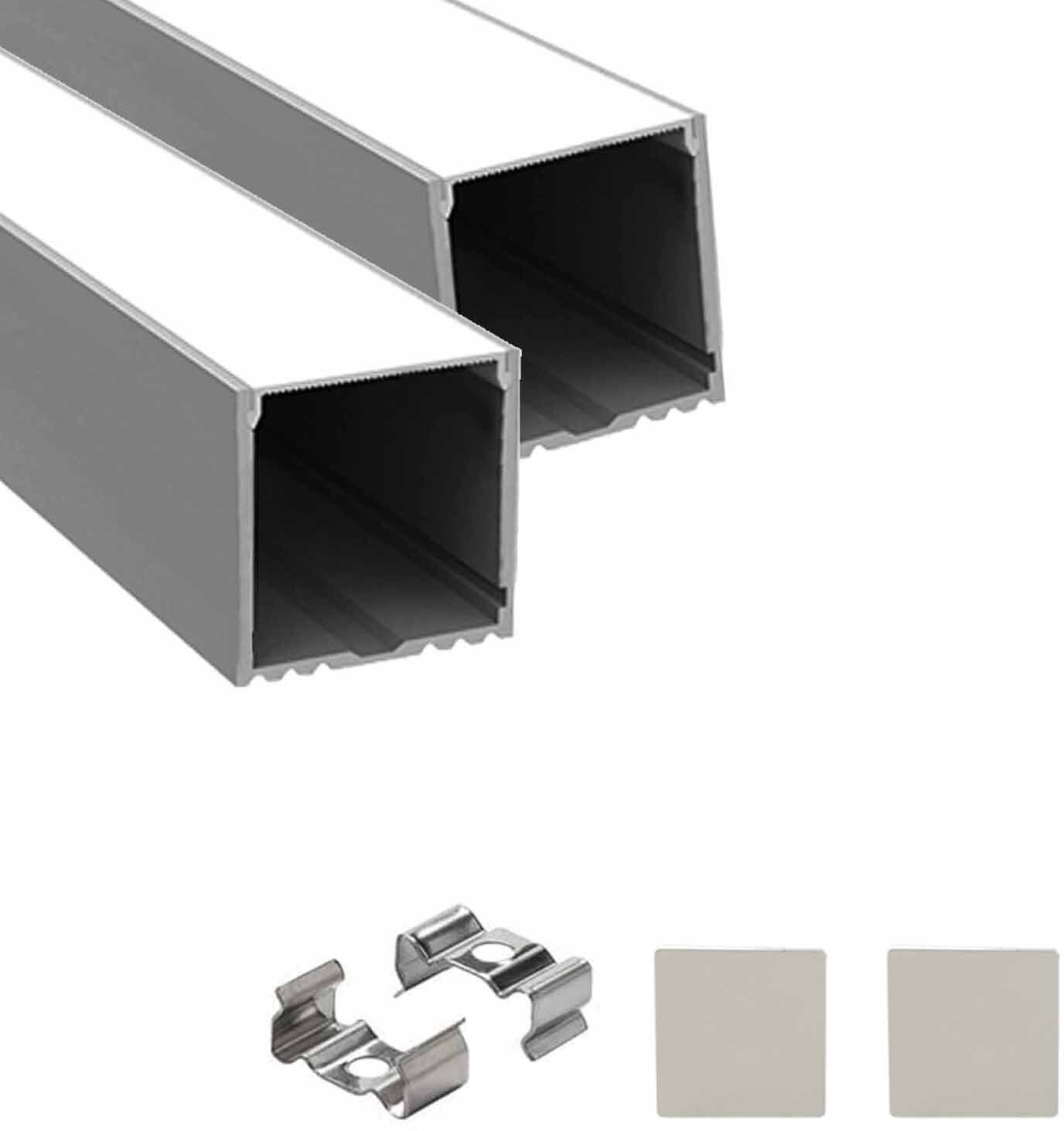 Surface 1 Meter Profile Channels Without LED Straight Linear (25x25mm) 0 W 1 cm Tube Light-image-46