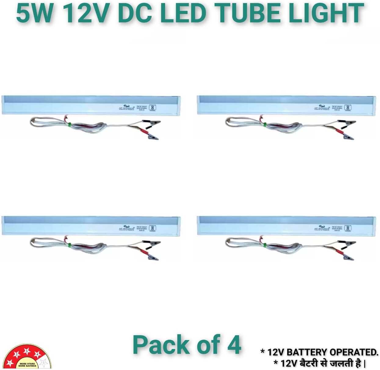ap source 5 WATT 12 VOLT DC LED TUBELIGHT PACK OF 4 5 W 30 cm Tube Light-picture-13