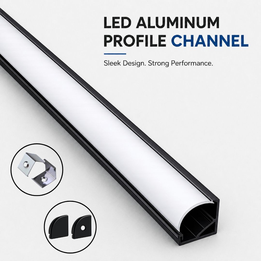 16X16 Corner aluminium profile channel Black Pack of 1 0 W 0.6 cm Tube Light-image-35