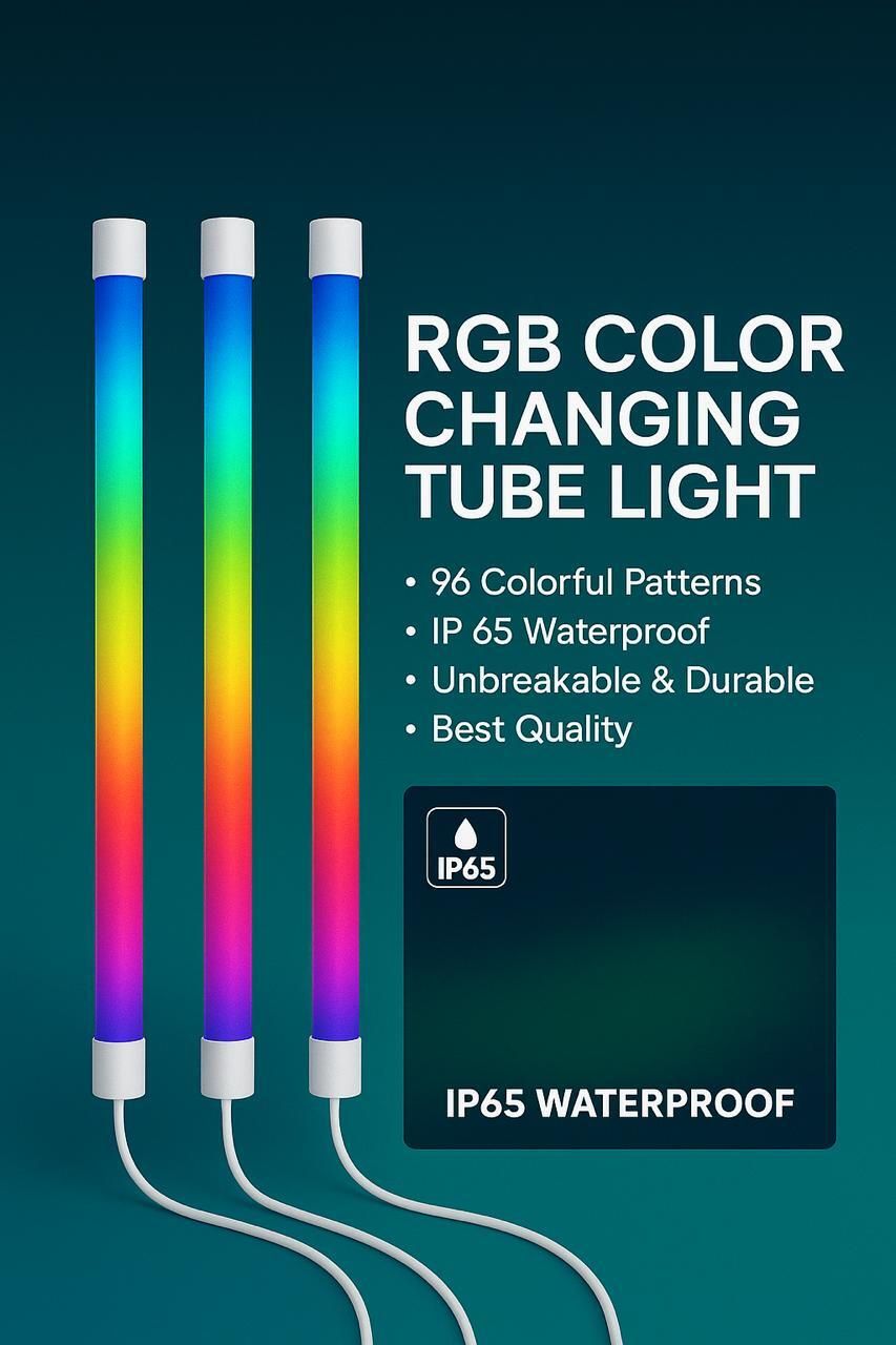 RGB LED Tube Light IP65 Waterproof | 96 Multicolor Patterns | Durable Mood Light 5 W 101.62 cm Tube Light