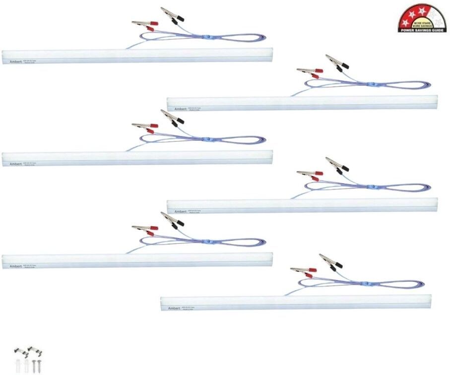 12-Volt DC Led Tube 2Ft Length 12-Watt Pack of-6, 12 W 58 cm Tube Light