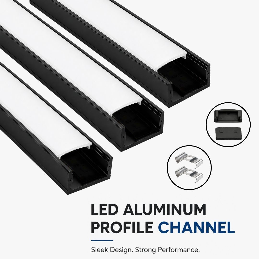 18x06 Black concile aluminium profile channel Black Pack of 3, 0 W 0.6 cm Tube Light-image-43