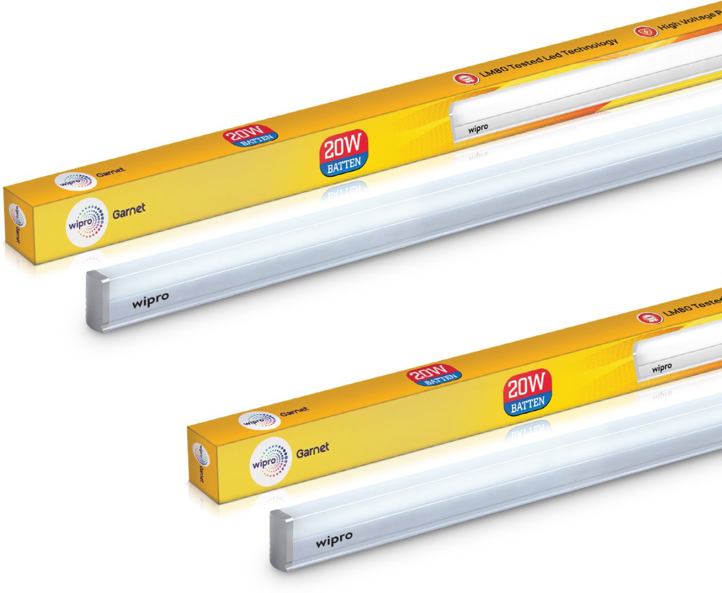 20w 4 Feet Led Batten 6500k (cool Day Light) - Pack Of 2 20 W 115 cm Tube Light