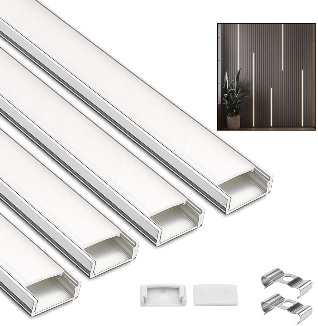AL-SURFACE 18X06MM Aluminum 1meter Led Profile Channel LED Strip Light- Pack 4 0 W 1 cm Tube Light-image-32