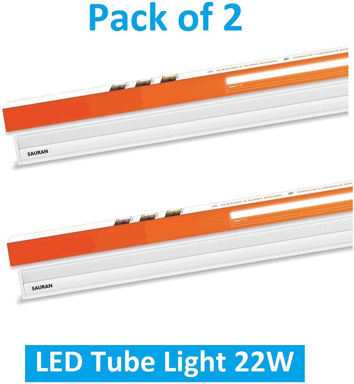 sauran Pack of 2 Pure White LED Tube Light 22W LTL4.2 (With 1 Yr Warranty) 22 W 6 cm Tube Light-picture-19
