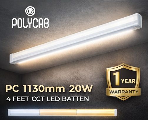 Intenso 3-in-1 CCT LED Batten (4 Ft) |Color Changing Switch, Ultra Slim, 120° 20 W 113 cm Tube Light-image-22