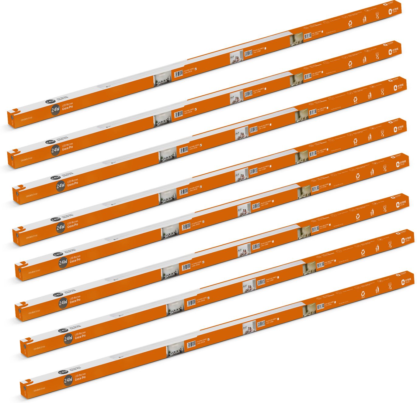 orient electric Grace Pro 6500K Square 24W Batten,Highly Efficient & Surge Protection, Pack of 8 24 W 110 cm Tube Light-picture-28