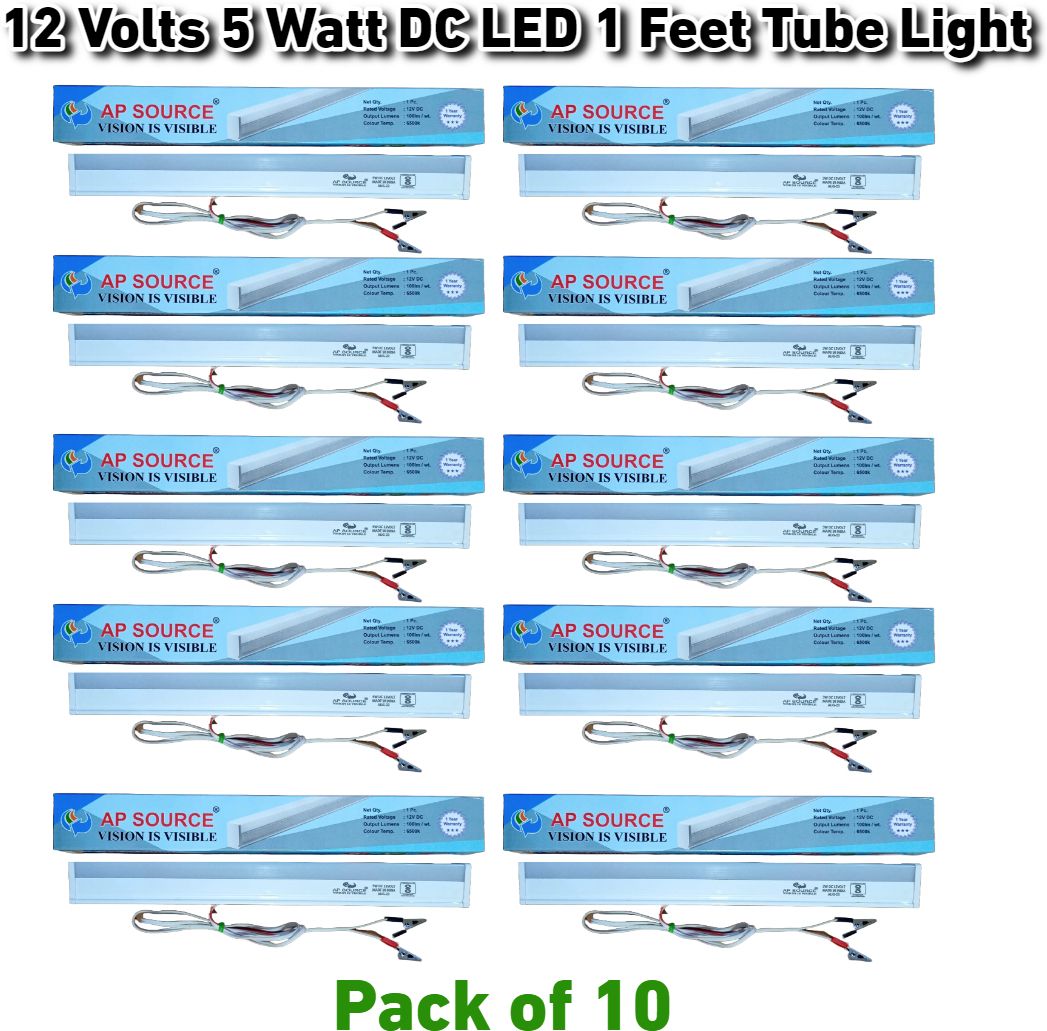 ap source 5 WATT 12 VOLT DC LED TUBELIGHT PACK OF 10 5 W 8 cm Tube Light-picture-3