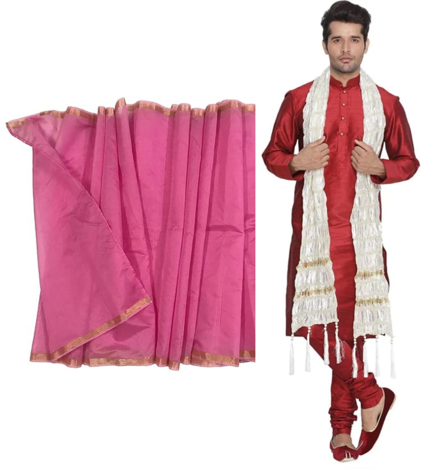 DupattaSilk Solid Pagri-image-35