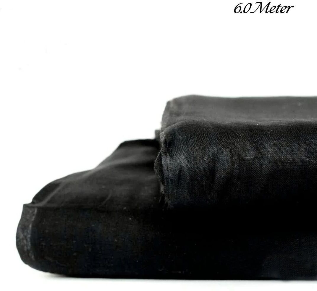 SARDAR EXCLUSIVE 6.0 Black Light Weight Soft Full Voile Pure Cotton Sikh Turban Pagri Solid Pagri-image-2