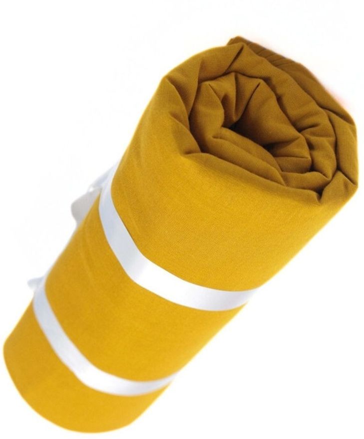 CHARKHI 6 Meter Mustard 100% Full Voile Cotton Turban for Men Solid Pagri-image-0