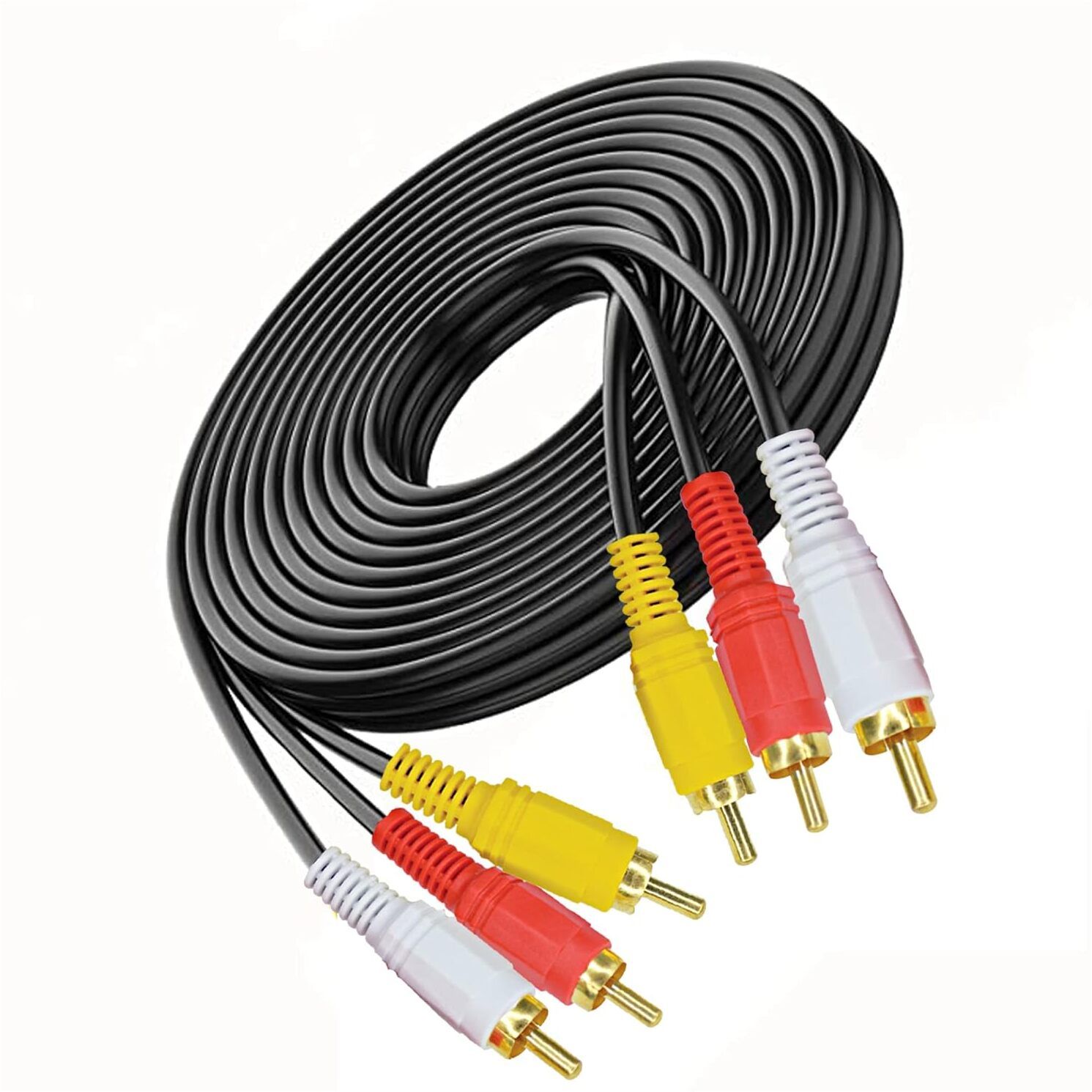 JAMUS TV-out Cable 3 RCA Male to Male 3 RCA Audio Video Cable(1.5 Meter)Copper-image-17