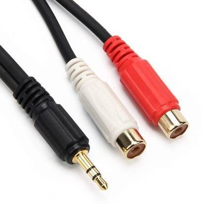 Uneo Star TV-out Cable CNE63119A 2 RCA Female to Stereo Male Audio Connector Cables-image-2