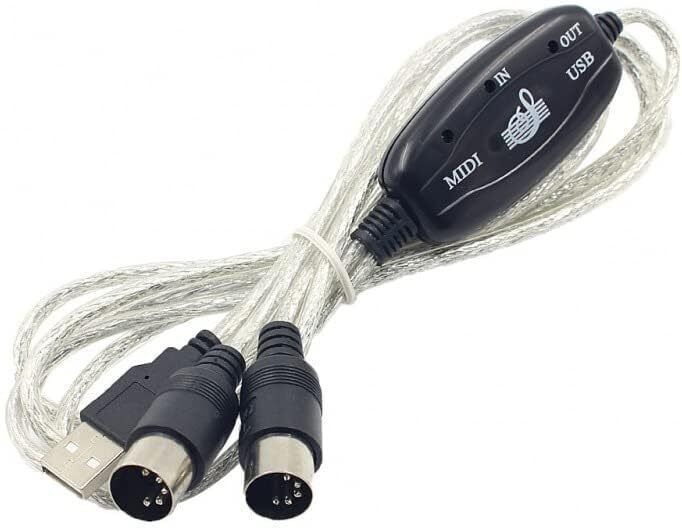 Akwor TV-out Cable 2 m USB Midi Cable Lead Adaptor for USB to MIDI KEYBOARD PC INTERFACE-image-33