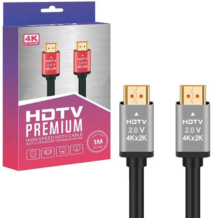 Care Case HDMI Cable 3 m HDMI Cable 3 METER 4K, HDMI To HDMI Cable, Male To Male High Speed 18Gbps HDMI 2.0 Cord Supports 4K Ultra HD, 3D, 1080p.-picture-28