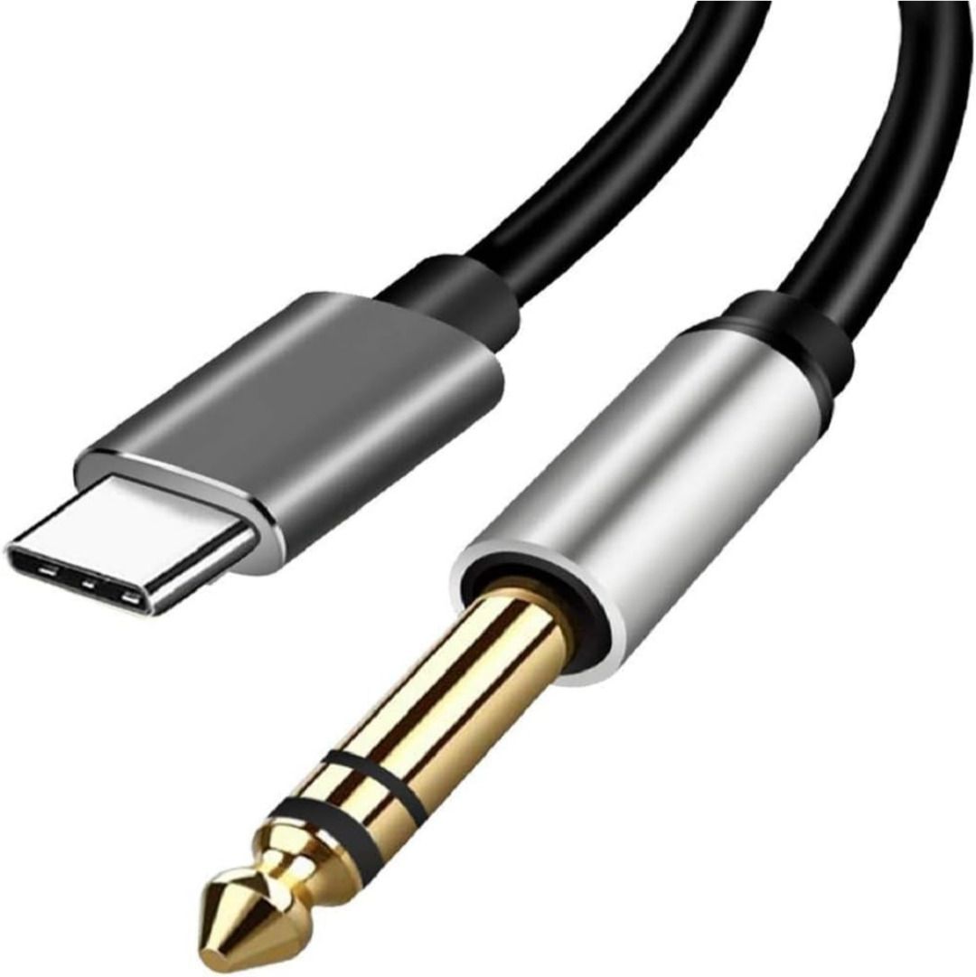 PAC TV-out Cable USB C to TRS Audio Stereo Cable,6.6FT/2Meter Type C to 6.35mm 1/4 Male Aux-image-37
