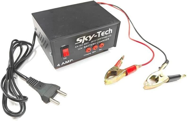 12 Volt 4 Amp Battery Charger for Charging 6AH to 88 AH Battery UPS Car Bike Zataka Machine Battery Charger Car SUV Auto Battery Charger Jump Starter 12v Square Wave Inverter