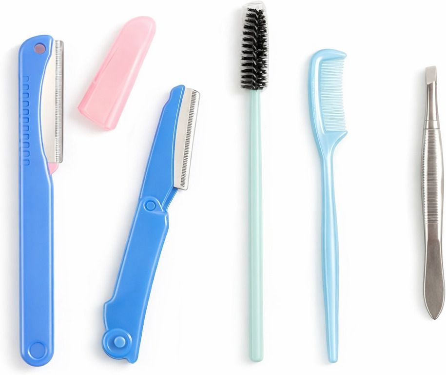 lukaf Eyebrow Razor Set for Women 5 in 1 Face Razor, Eyebrow Comb Grooming Kit, Men & Women-picture-3