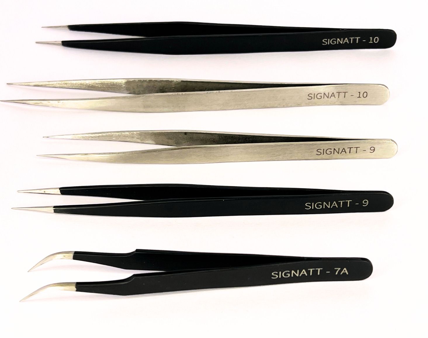 signatt 5 In 1 Tweezer Set Stainless Steel Powder Coated-picture-12