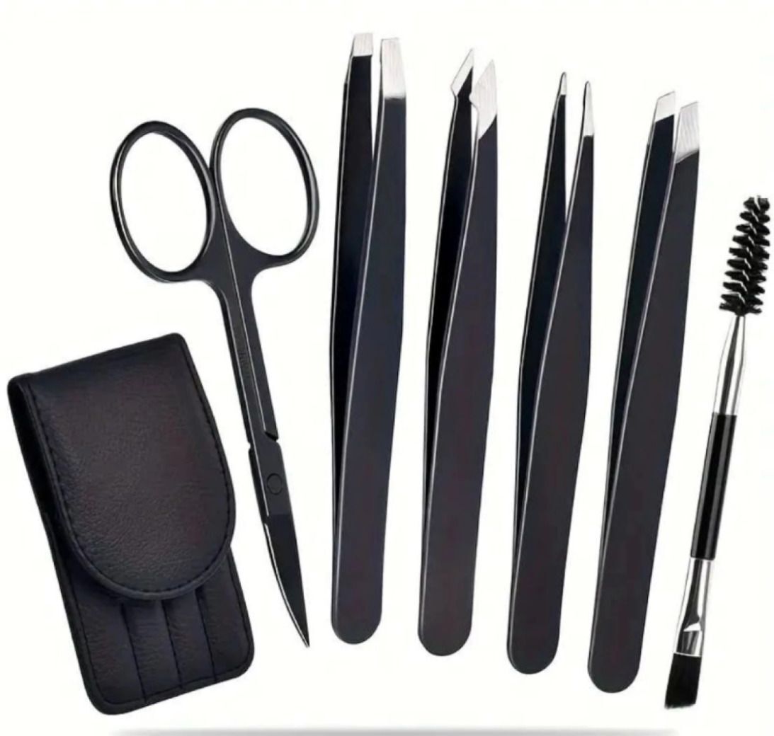 Eyebrow Tweezers Set for Women and Men, Premium Stainless Steel Tweezer Kit-image-39