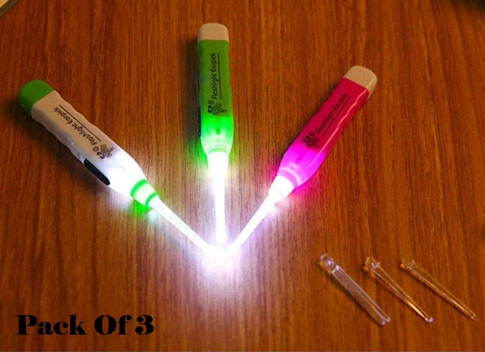 (3Pcs) Flashlight Led Earpick Ear Cleaning Tools For Baby Adults Safety Ear Care-image-43