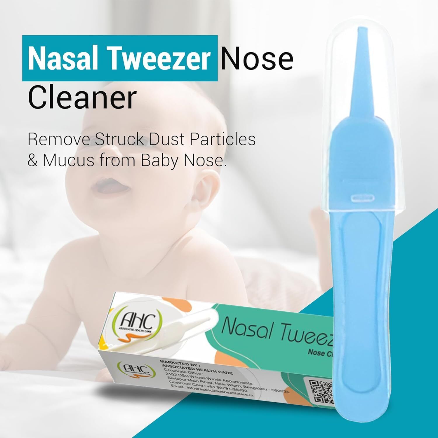 Baby Nose Cleaner Tweezer Blue | Infant Nasal Aspirator & Plucker Tool