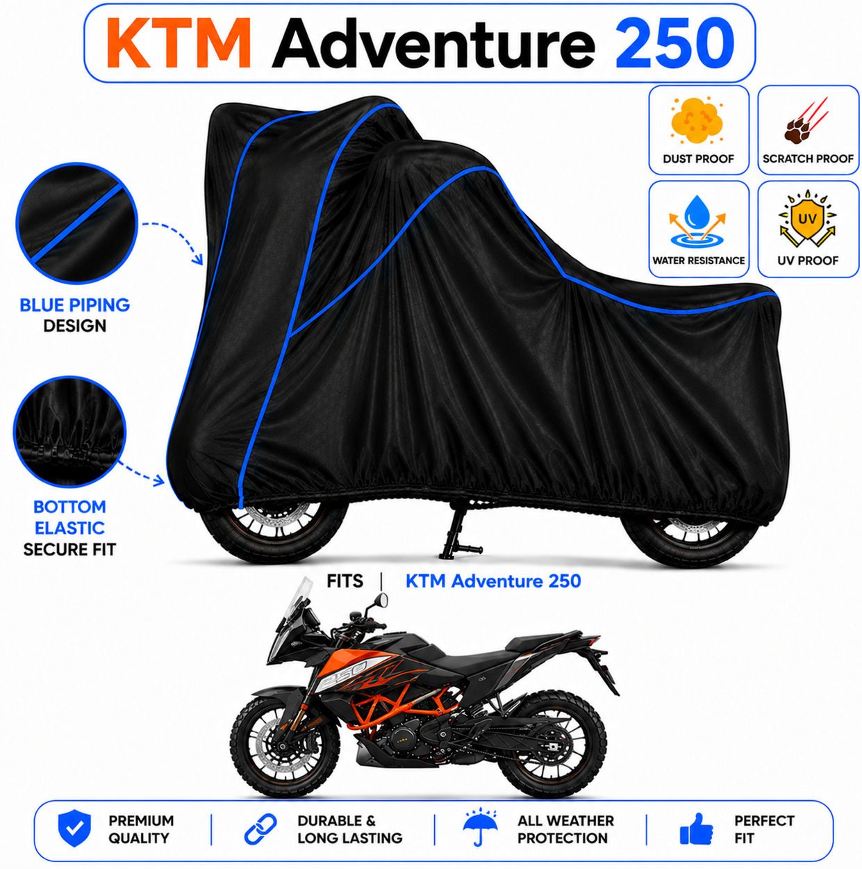 Waterproof Two Wheeler Cover for KTM-image-12
