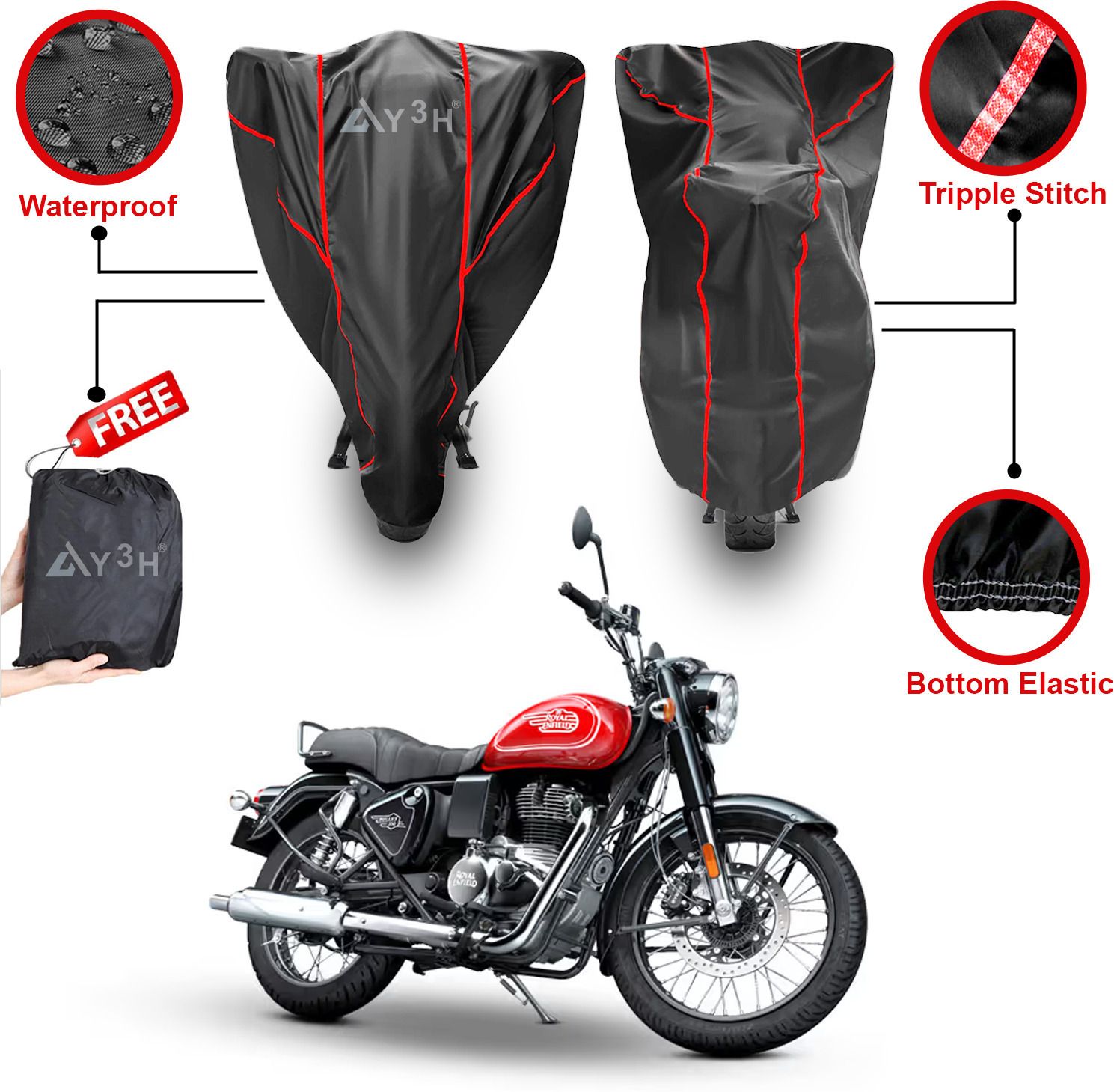 y3h Waterproof Two Wheeler Cover for Royal Enfield-picture-14
