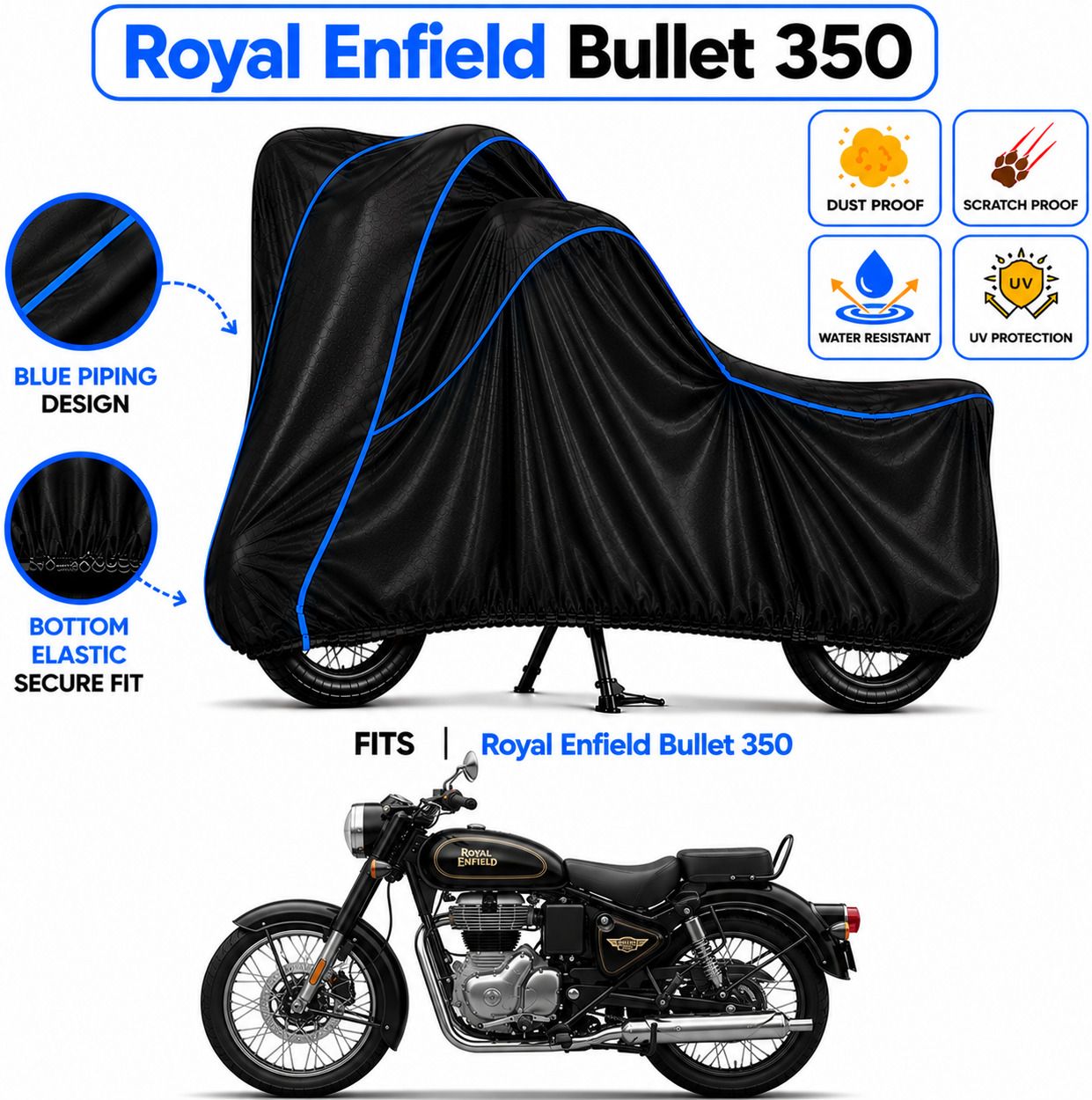 Waterproof Two Wheeler Cover for Royal Enfield-image-45