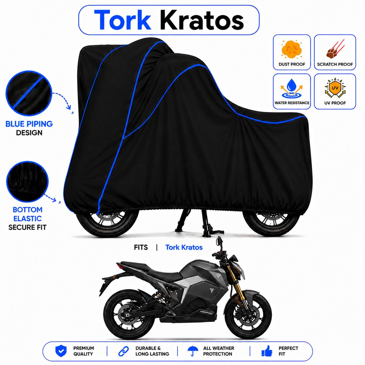 Waterproof Two Wheeler Cover for Tork-image-9