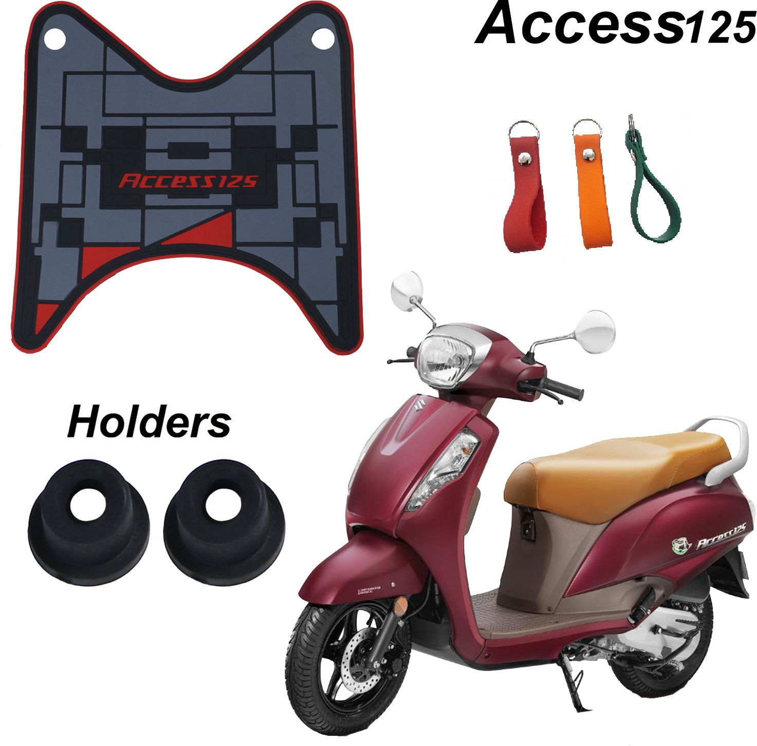 Foot Mat Compatible for Suzuki Access 125 Two Wheeler Mat Suzuki Access 125 Two Wheeler Mat