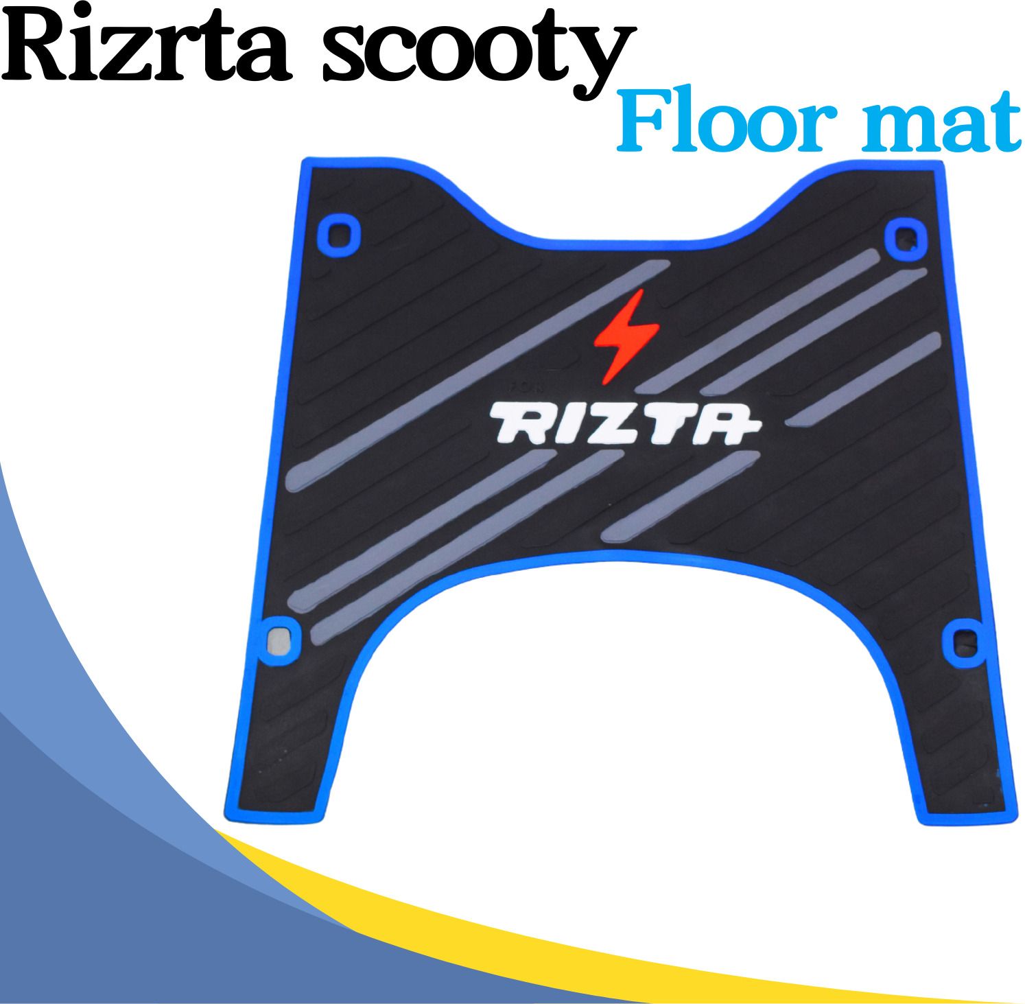QX5 GOOD QUALITY RUBBER FOOT MAT FOR ATHER RIZTA Ather Two Wheeler Mat-image-9